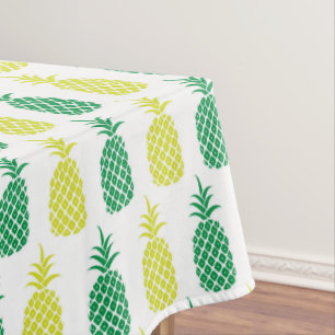 Nappe Ananas Tropical Jaune Vert Fruit Hawaïen