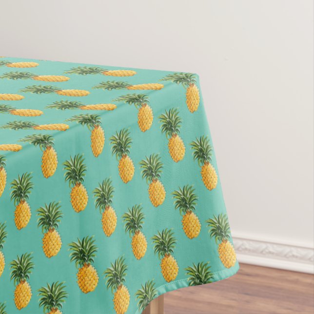 Nappe Ananas tropicaux sur Teal (In Situ)