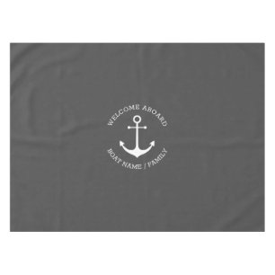 Nappe Ancrage nautique gris charbon de bois nom de batea