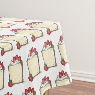 Nappe Angel Food Cake Slice Strawberries Dessert Foin