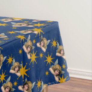 Nappe Anges et étoiles vintage