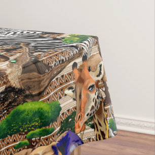 Nappe Animaux sauvages de la Savane africaine