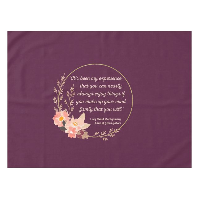 Nappe Anne Of Green Gables Citation I - Style mignon (Devant (Horizontal))