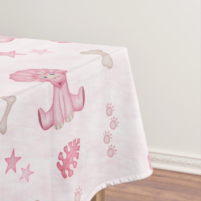Nappe Anniversaire de filles mignonnes Dinosaure rose (In Situ)