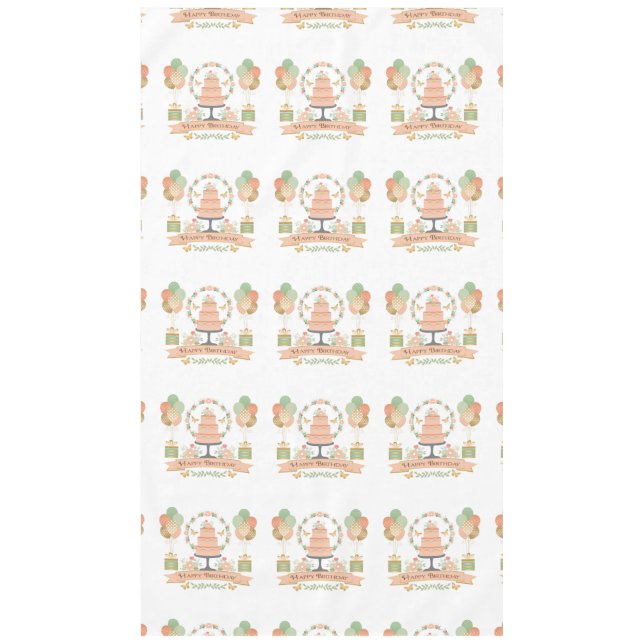 Nappe anniversaire rustique chic et moderne (Devant)
