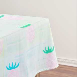 Nappe Aqua Ananas Rose pour Fête d'Été