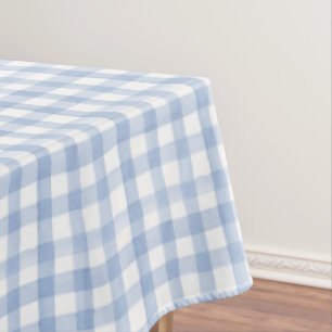 Nappe Aquarelle bleu et blanc En vichy Mariage
