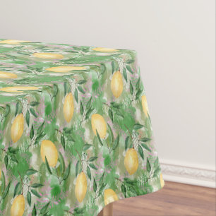 Nappe Aquarelle citrons fruit agrumes nature frais jaune