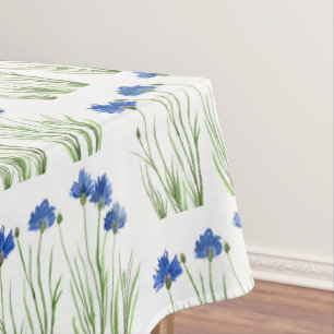 Nappe Aquarelle Cornouailles Fleur sauvage Bleu Floral