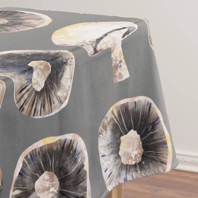 Nappe Aquarelle de champignon (Watercolor mushrooms or toadstools fungi tablecloth)
