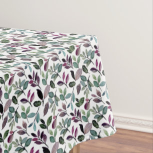Nappe Aquarelle de verdure fleurie Motif sans couture