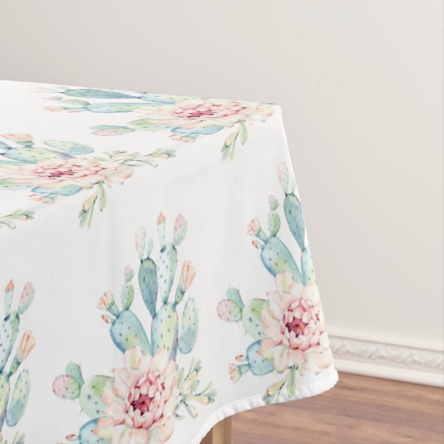 Nappe Aquarelle douce Pastel Blooming Cactus (In Situ)