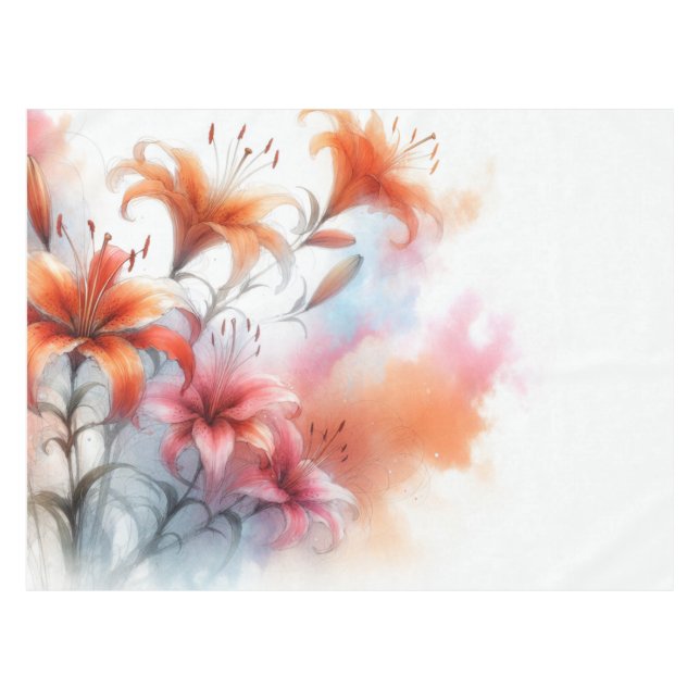 Nappe Aquarelle Dreamy Tiger Lily (Devant (Horizontal))