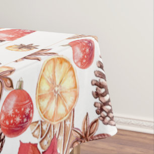 Nappe Aquarelle - Éléments de Noël Motif sans faille