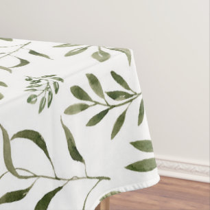 Nappe Aquarelle Eucalyptus Motif Feuille