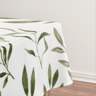 Nappe Aquarelle Eucalyptus Motif Feuille