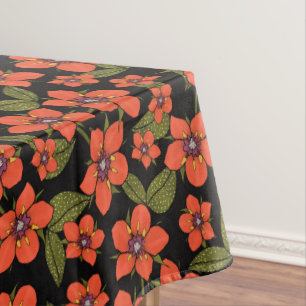 Nappe Aquarelle florale rouge