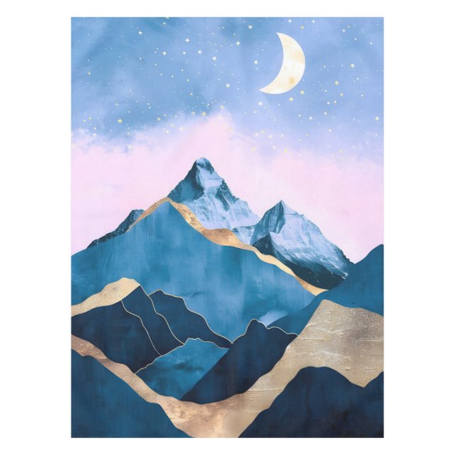Nappe Aquarelle Golden Celestial Peaks (Devant)