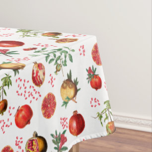 Nappe Aquarelle grenade Motif de fruits méditerranéen