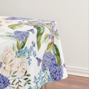 Nappe Aquarelle Hydrangea et fleurs Roses