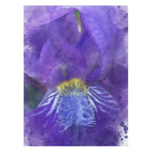 Nappe Aquarelle Iris Flower Purple