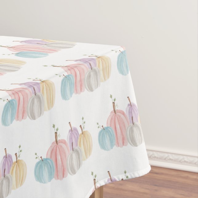 Nappe Aquarelle mignonne Pastel Citrouilles Thanksgiving (In Situ)