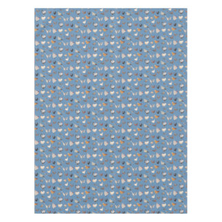 Nappe Aquarelle motif de poulet Denim Blue