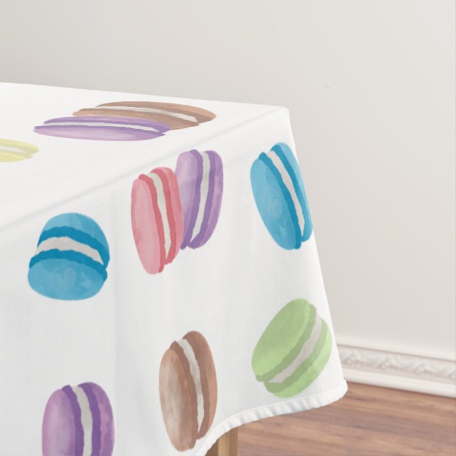 Nappe Aquarelle Pastel colorée Macarons français (In Situ)