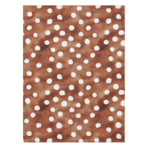 Nappe Aquarelle Pointe Polka dans Café Brown et blanc