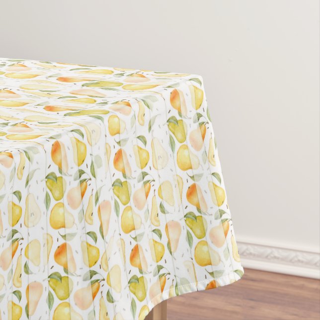 Nappe Aquarelle Poire Motif de fruits frais (In Situ)