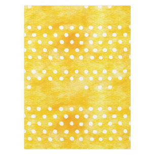 Nappe Aquarelle Polka Dot - Terre Jaune et Blanc (1)