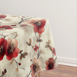 Nappe Aquarelle rose Bourgogne Motif