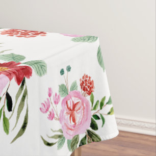 Nappe Aquarelle Rouge et rose Floral Motif sans couture