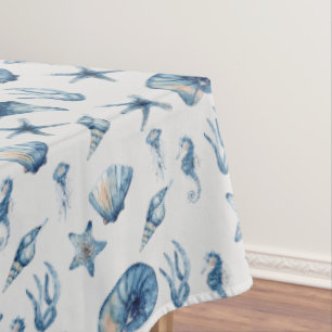 Nappe Aquarelle sous le Motif de mer