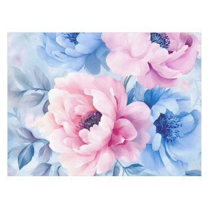 Nappe Aquarelle vintage de fleurs Pastel Pétales