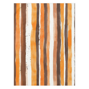 Nappe Aquarelle vintage rayée - Tons de café terreux(5)