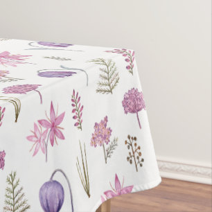 Nappe Aquarelle violet rose Fleur sauvage