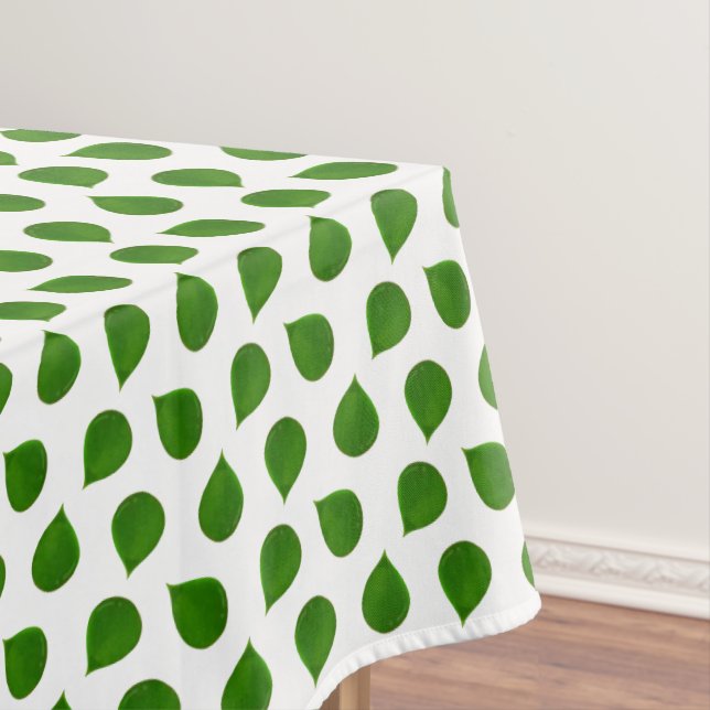 Nappe Arbre de Jade Feuilles Vertes sur Fond Blanc (In Situ)