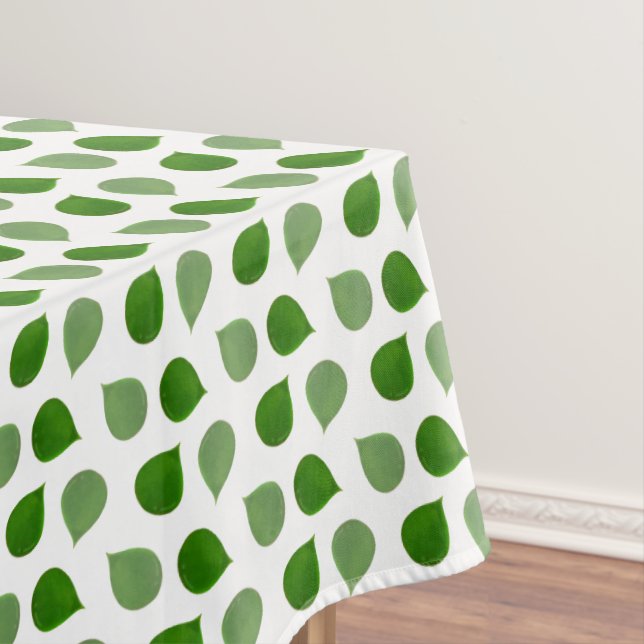 Nappe Arbre de Jade Tropical Feuilles Vertes sur Fond Bl (In Situ)
