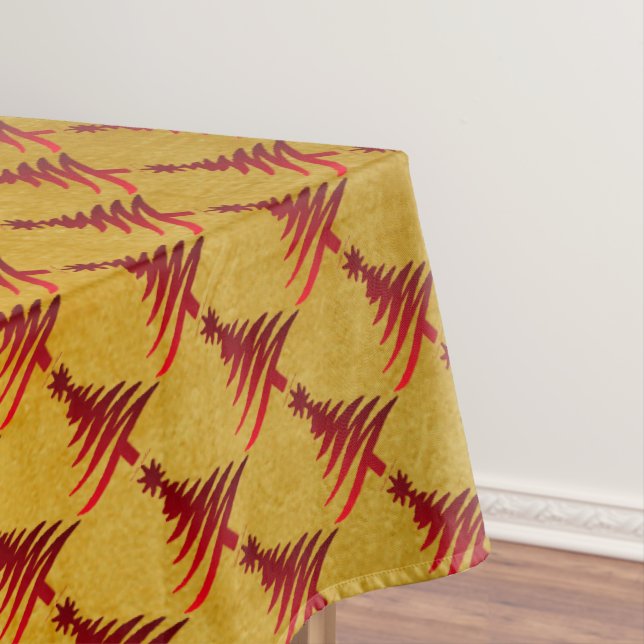 Nappe Arbre de Noël crayon rouge sur or (In Situ)