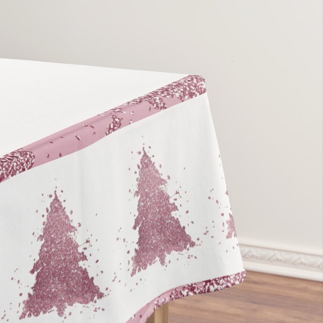 Nappe Arbre de Noël élégant | Dusty Mauve Pink Splatter (In Situ)