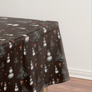 Nappe Arbre de Noël gothique Snowmen Déplaisant