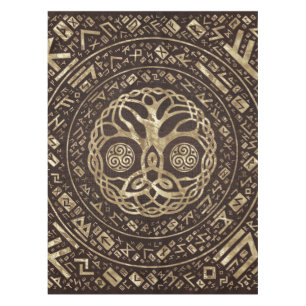 Nappe Arbre de vie - Yggdrasil avec Trinity Knot