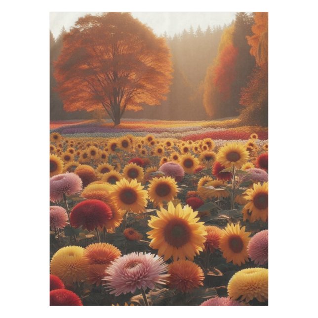 Nappe Arbres d'automne/terrain avec maman (Devant)