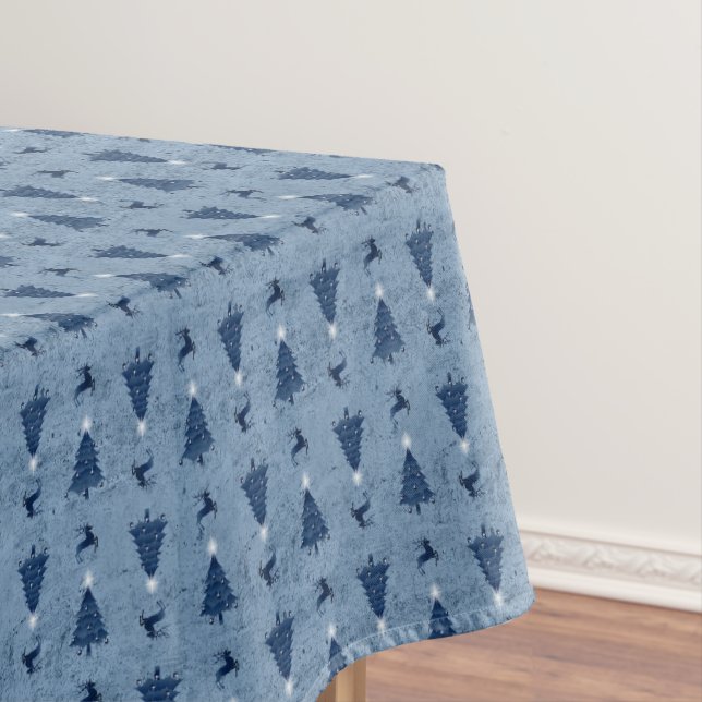 Nappe Arbres de Noël Bleus de la Marine traditionnelle e (In Situ)