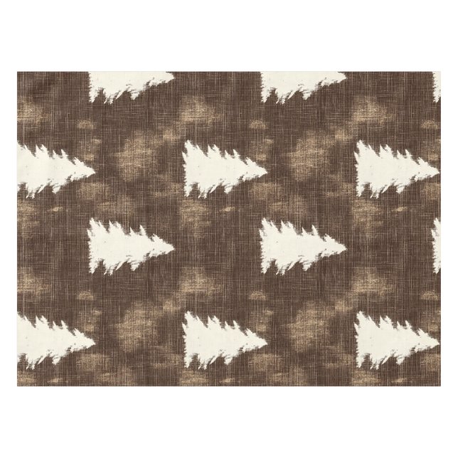 Nappe Arbres de Noël rustiques (Devant (Horizontal))
