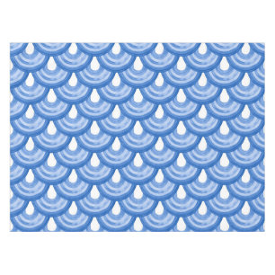 Nappe Arc-en-ciel en aquarelle - motif bleu