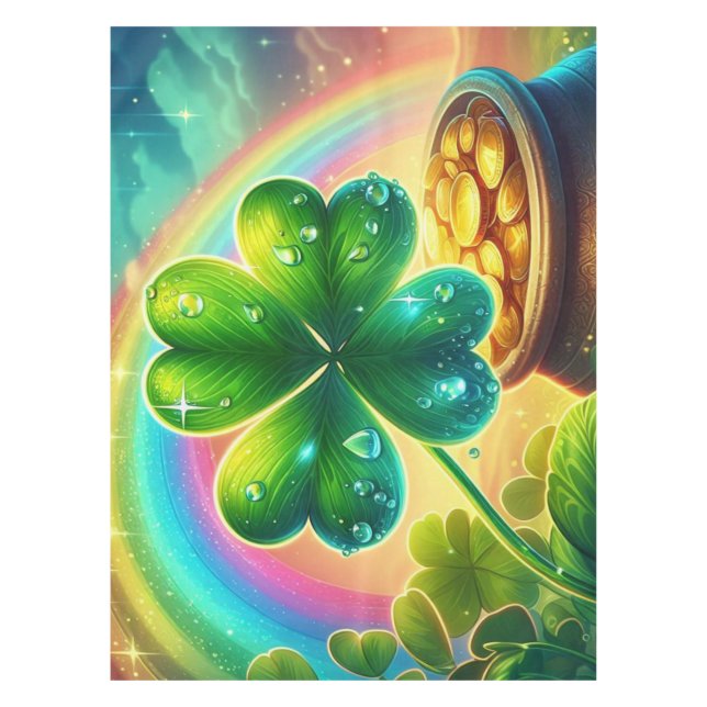 Nappe Arc-en-ciel Saint Patrick's Day trver (Devant)