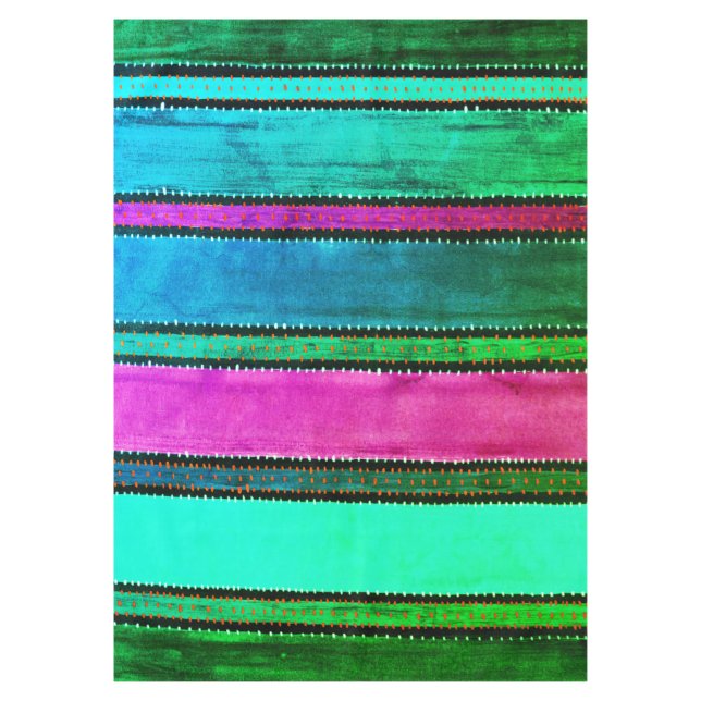 Nappe arc-en-ciel Vintage du Guatemala (Devant)