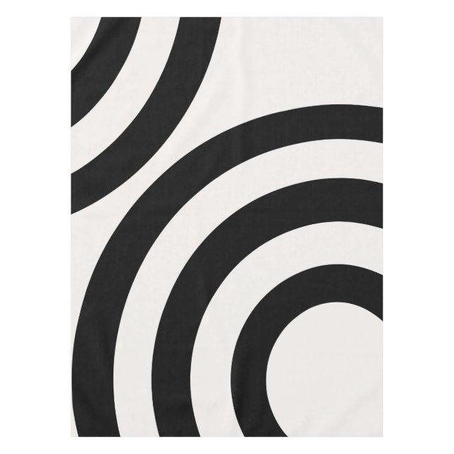 Nappe Arcs Abstraits Modernes Du Milieu Du Siècle Noir E (Devant)